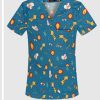 Floral Print Scrubs for Nurses & Doctors - green