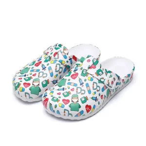 Floral Medical Crocs – Slip-Resistant Floral Clinical Clogs for Nurses & Healthcare Professionals in Kenya | JoJo Scrubs